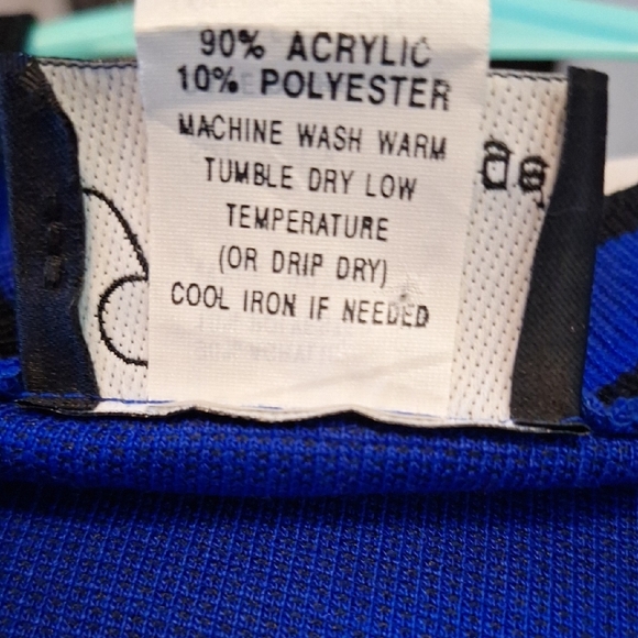 Vintage Royal Blue Cardigan with Black Accents, Silver Buttons, Sz 18, NWOT - Picture 13 of 14